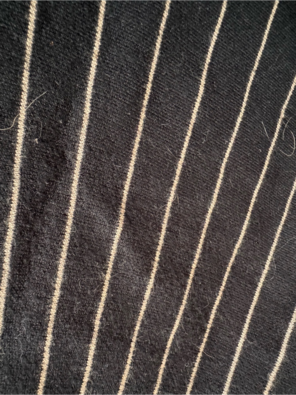 Max Studio Black Pleated A-Line Skirt with White Pinstripes - Picture 2 of 4
